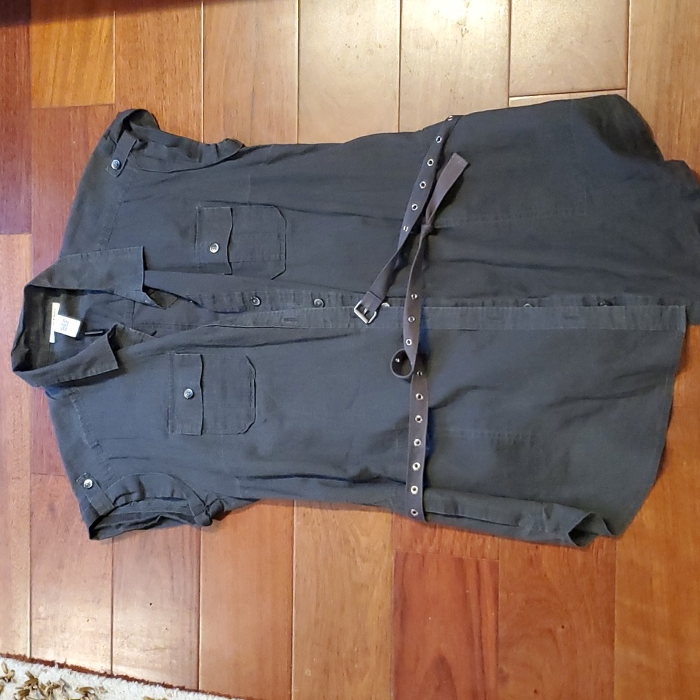 NWOT Calvin Klein cotton belted tunic with pockets